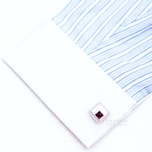 Load image into Gallery viewer, Cuff links necktie, tie pin for men Purple Crystal tie bars