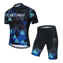 Load image into Gallery viewer, Summer Men Cycling Jersey Set Bike Shorts Clothing Bicycle Shirt Jumpsuit Suit Dress Sport Clothes Kit Maillot Uniform Bib Pants