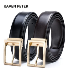 Load image into Gallery viewer, Belts Gold Metal Genuine Leather