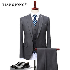 Blue 3 Piece Business Suits