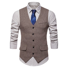 Load image into Gallery viewer, Single Breasted Suit Vest Male Formal Wedding