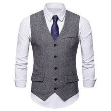 Load image into Gallery viewer, Single Breasted Suit Vest Male Formal Wedding