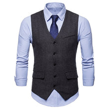 Load image into Gallery viewer, Single Breasted Suit Vest Male Formal Wedding