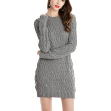 Load image into Gallery viewer, Female Long Sleeve Knitted Dress