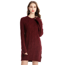 Load image into Gallery viewer, Female Long Sleeve Knitted Dress