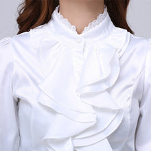 Load image into Gallery viewer, Blouses casual ruffled collar