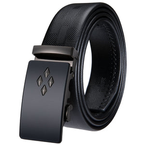 Business Style Genuine Leather Automatic Buckle